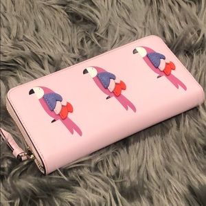 Kate Spade Pink Parrot Continental Wallet